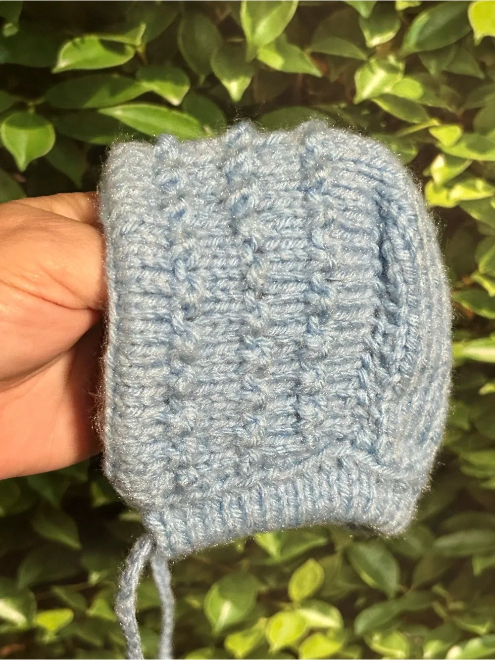Hand Crocheted Blue Baby Sweater Set Cardigan With 2 Bonnets